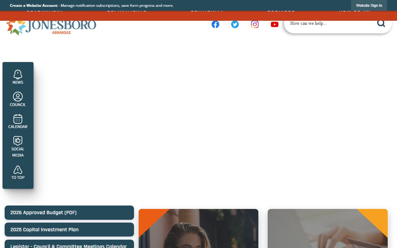 Jonesboro city government home page for Jonesboro jail mugshots and police records
