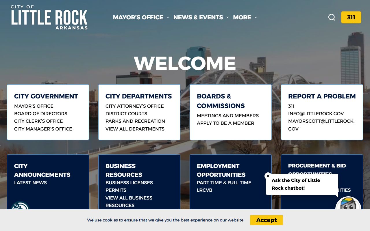 Little Rock city government website related to Little Rock jail mugshots