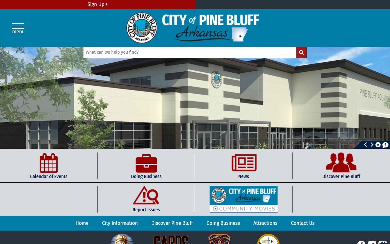 Pine Bluff City Government website for Pine Bluff jail mugshots and records