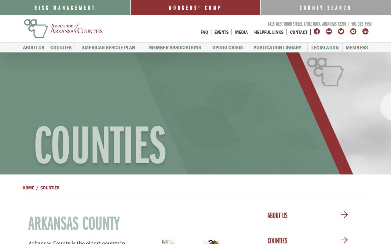 Arkansas County government directory for jail mugshot records