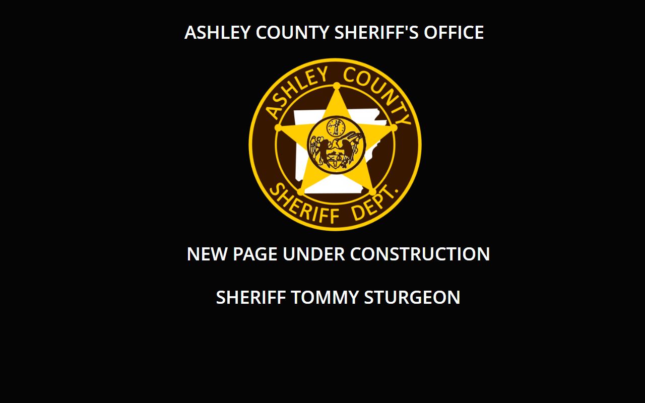 Ashley County Sheriff's Office website for Ashley County jail mugshots