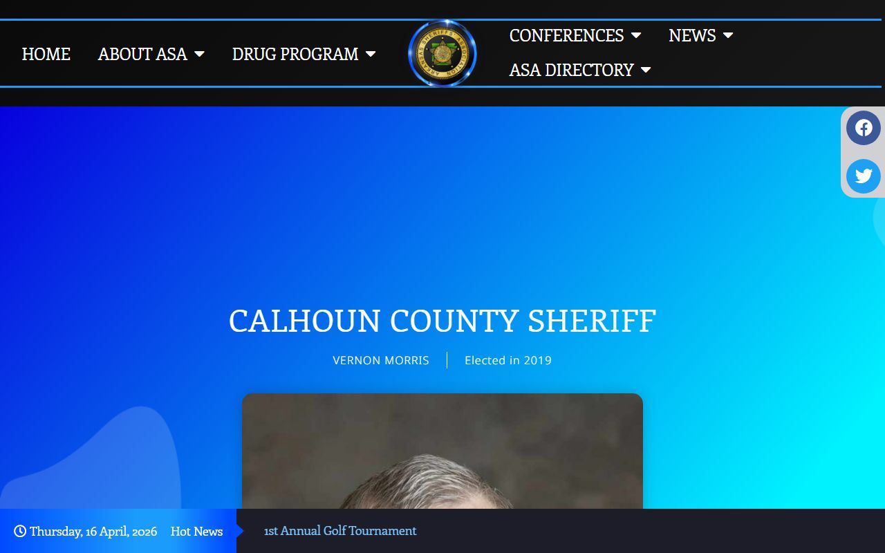 Arkansas Sheriffs Association profile for Calhoun County jail mugshots