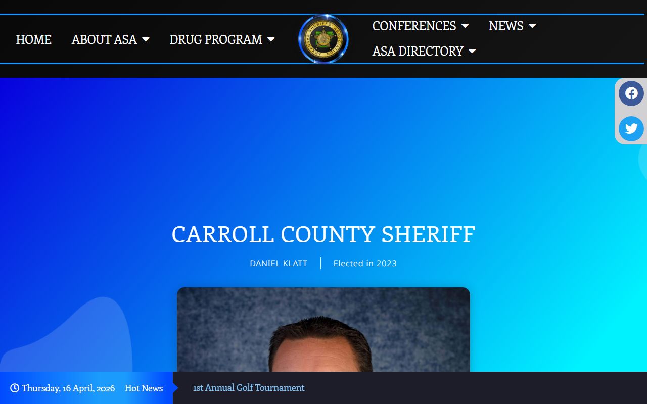 Arkansas Sheriffs Association profile for Carroll County jail mugshots