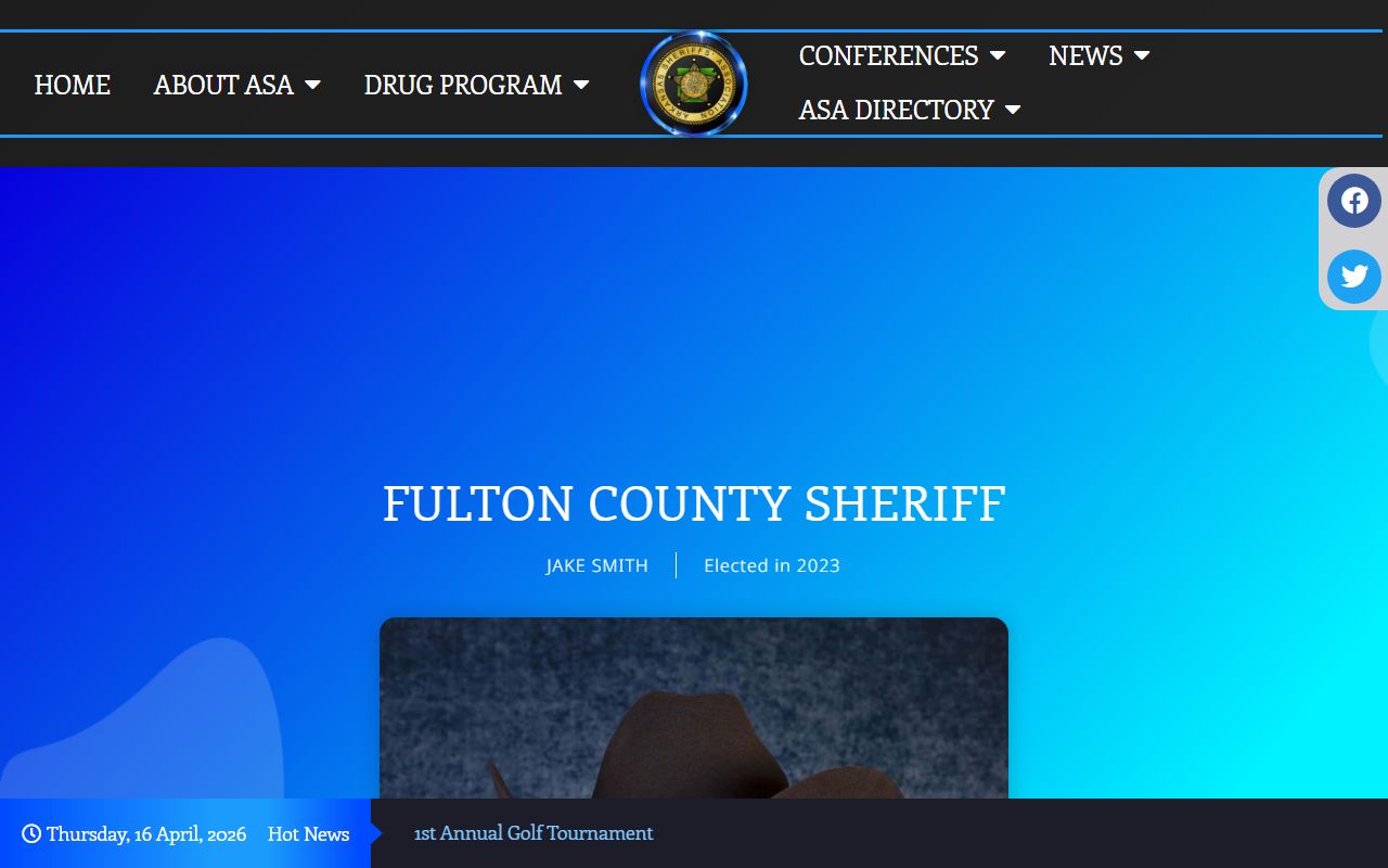Fulton County sheriff profile for Fulton County jail mugshots in Salem
