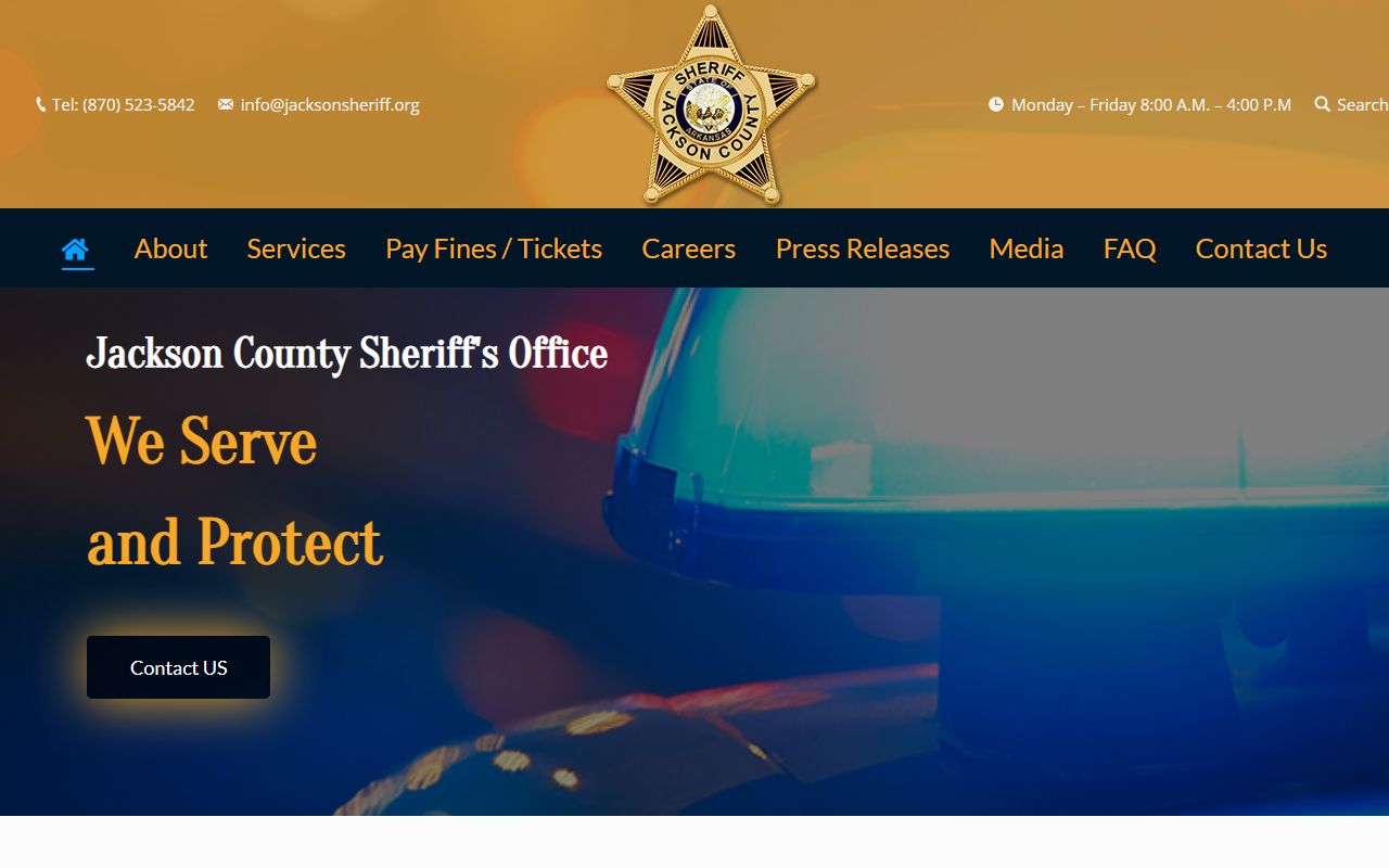 Jackson County Sheriff Office website for Jackson County jail mugshots