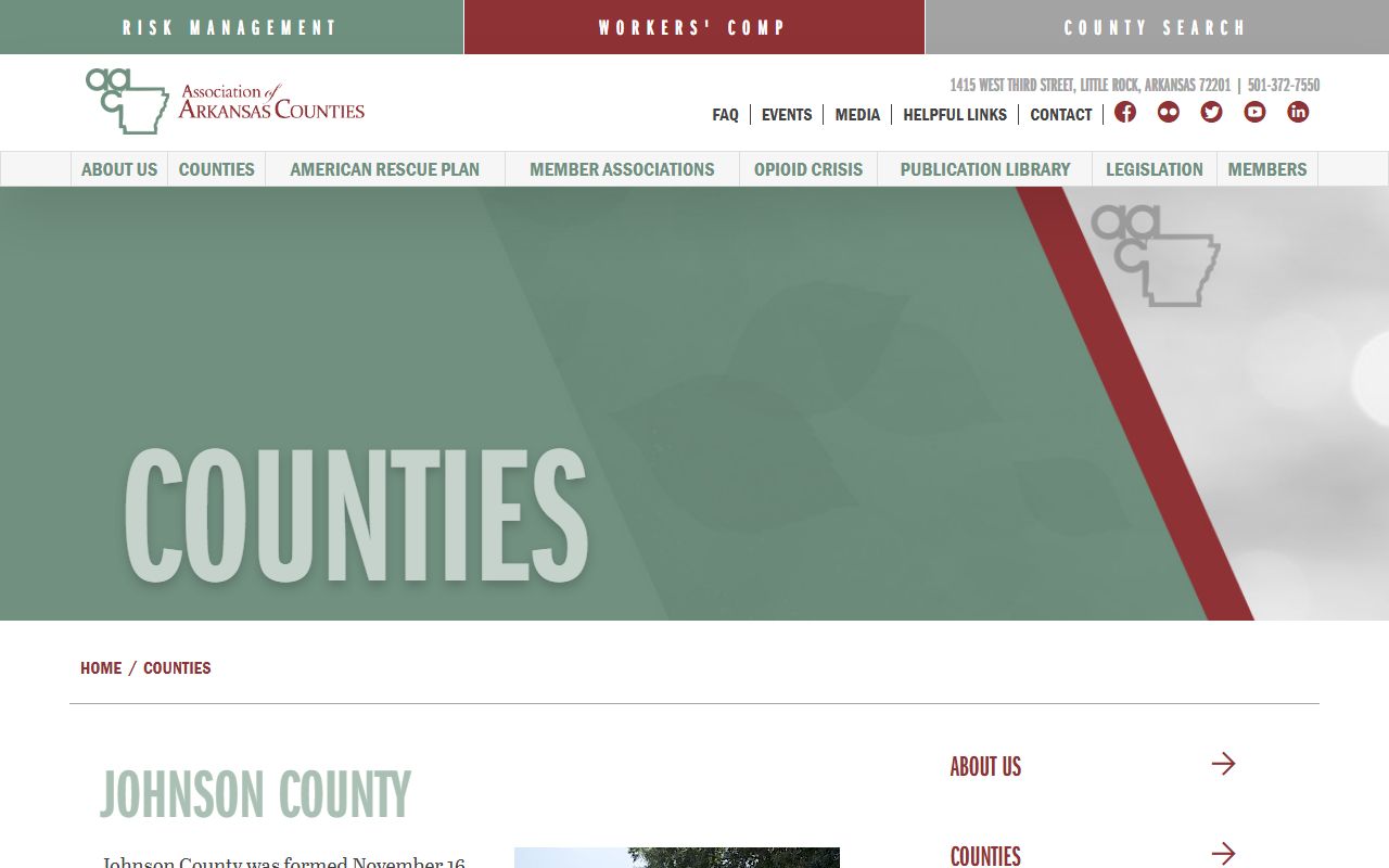 Johnson County Association of Arkansas Counties profile for Johnson County jail mugshots