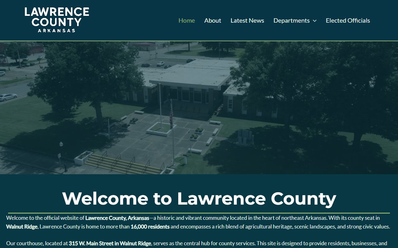 Lawrence County Arkansas government website for jail mugshots and records
