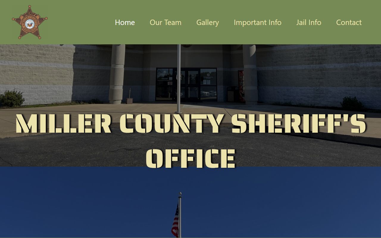 Miller County Sheriff Office website for jail mugshots and inmate info