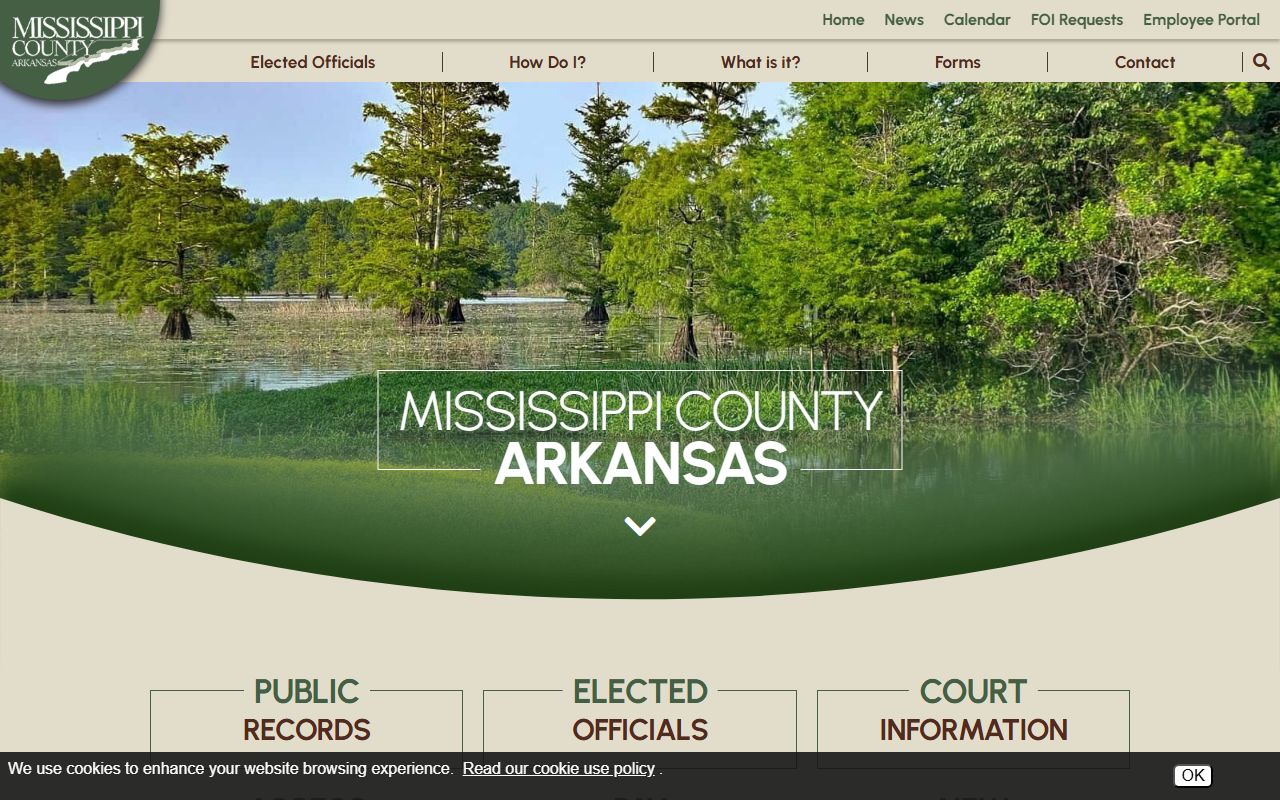 Mississippi County Arkansas government website for jail mugshots and records
