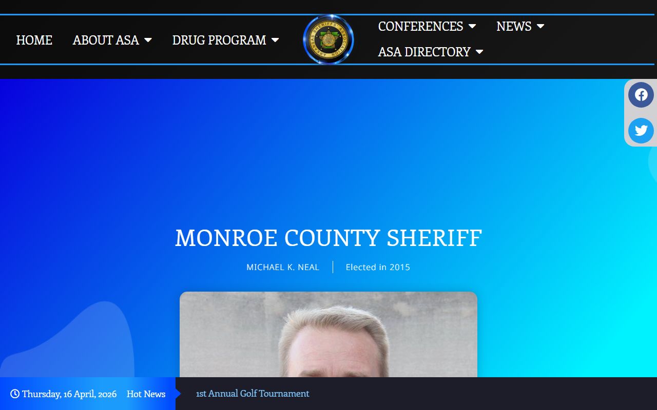 Monroe County Sheriff ASA profile for Monroe County jail mugshots