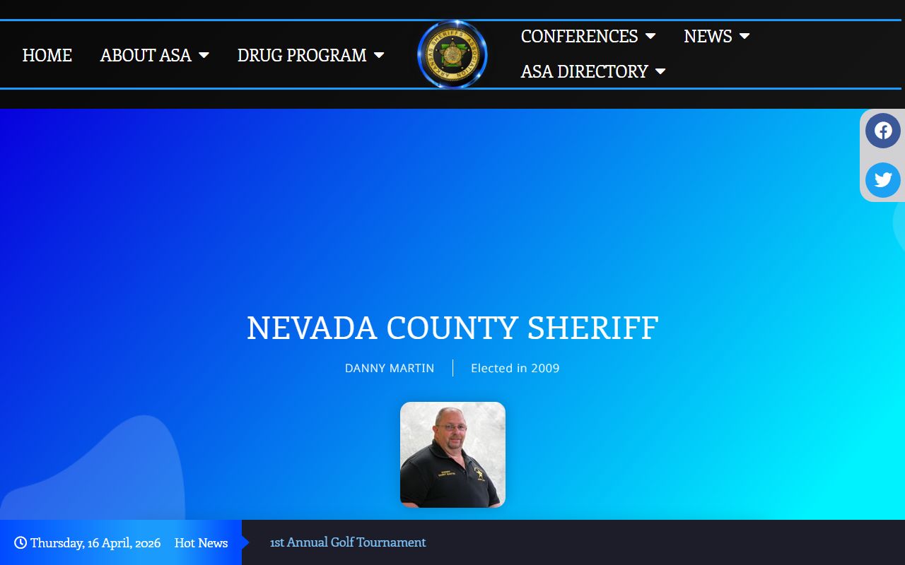 Nevada County Sheriff ASA profile for Nevada County jail mugshots