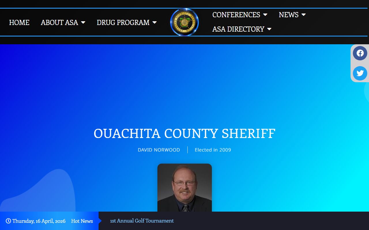 Ouachita County ASA profile for jail mugshots and sheriff contact info