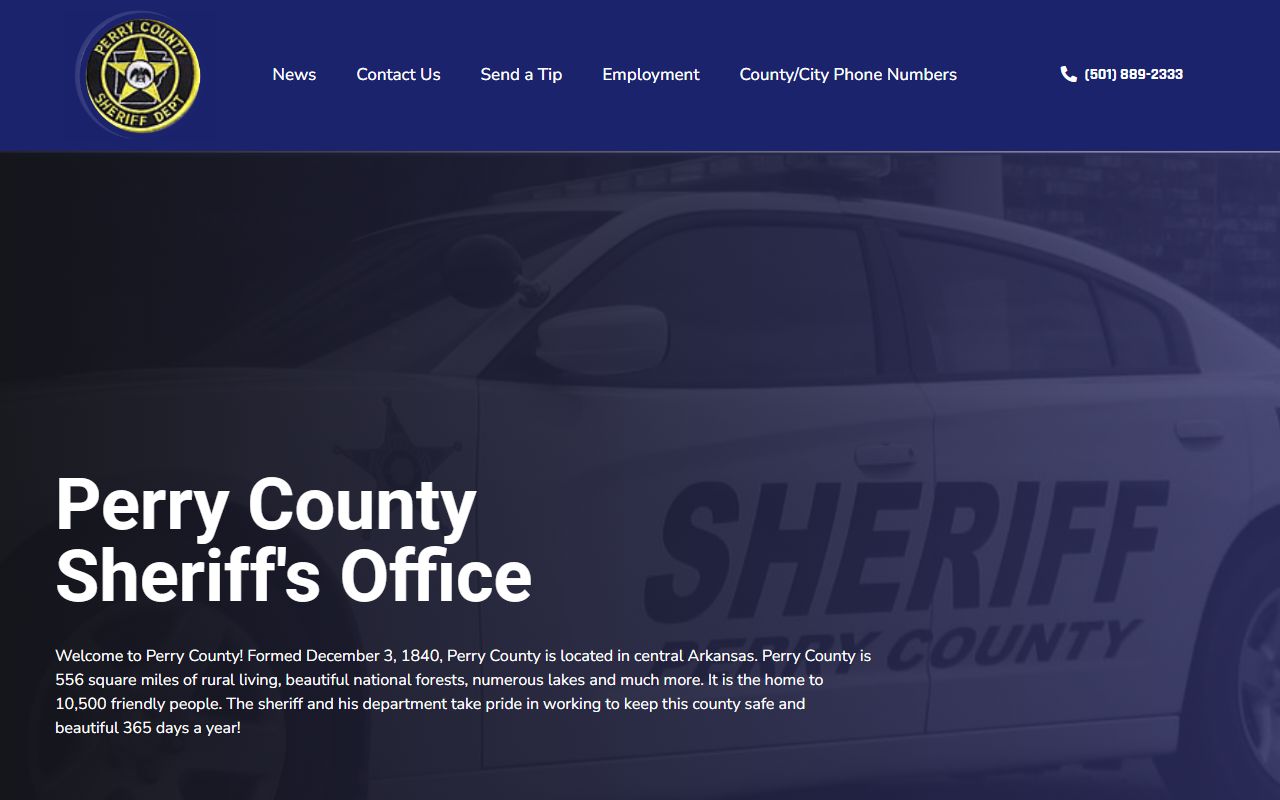 Perry County Sheriff Office website for Perry County jail mugshots