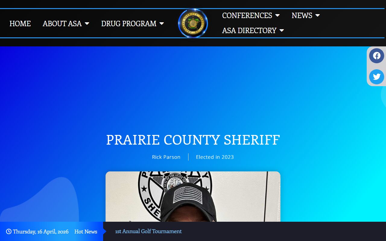 Prairie County ASA profile for Prairie County jail mugshots and sheriff contact info