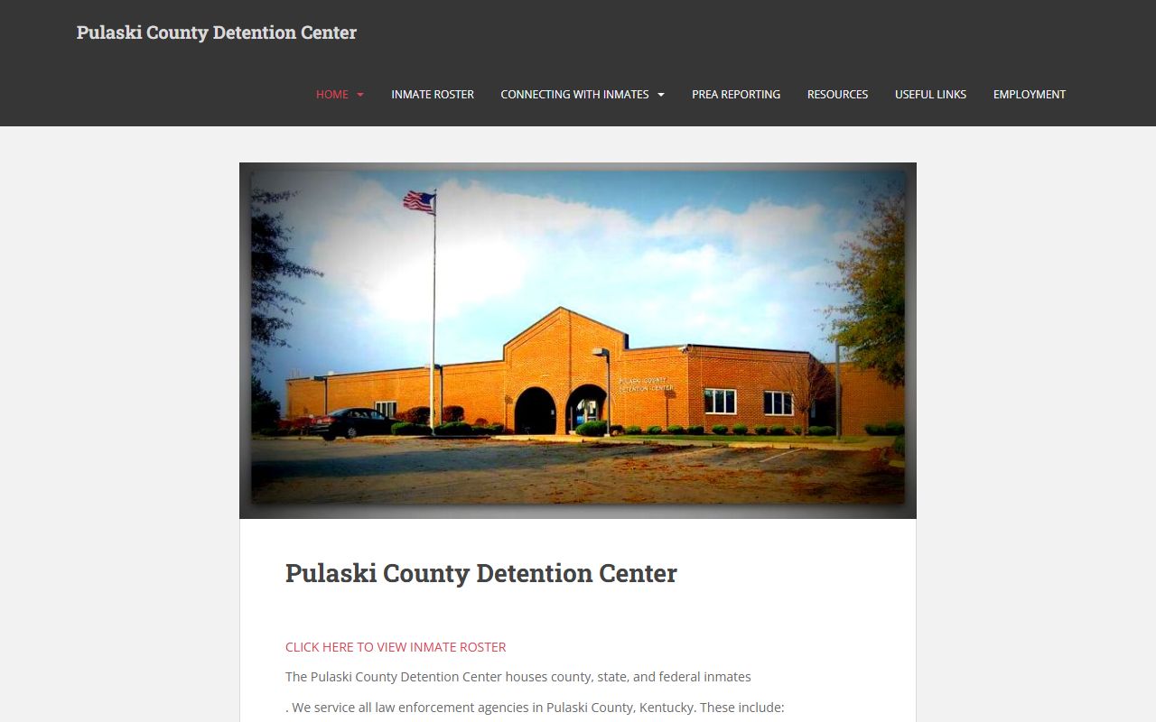 Pulaski County Jail site for Pulaski County jail mugshots and inmate roster