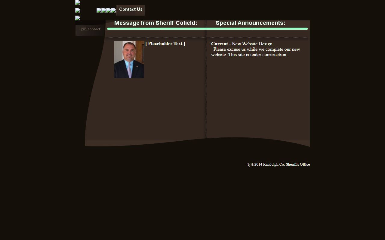 Randolph County Sheriff Office home page for Randolph County jail mugshots