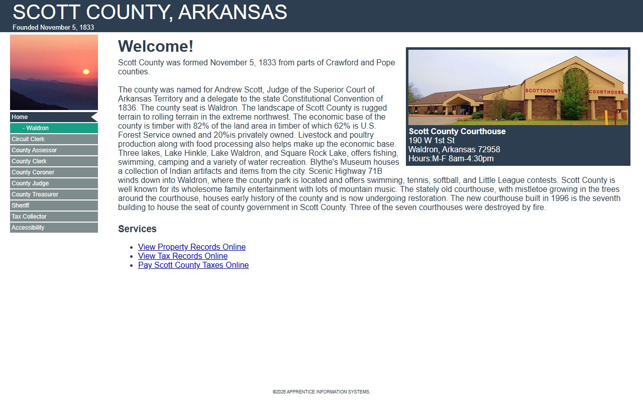 Scott County government website for Scott County jail mugshots and records