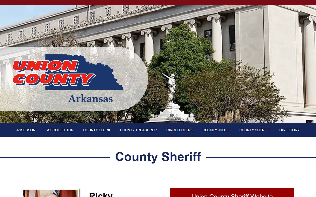 Union County Sheriff page for Union County jail mugshots links