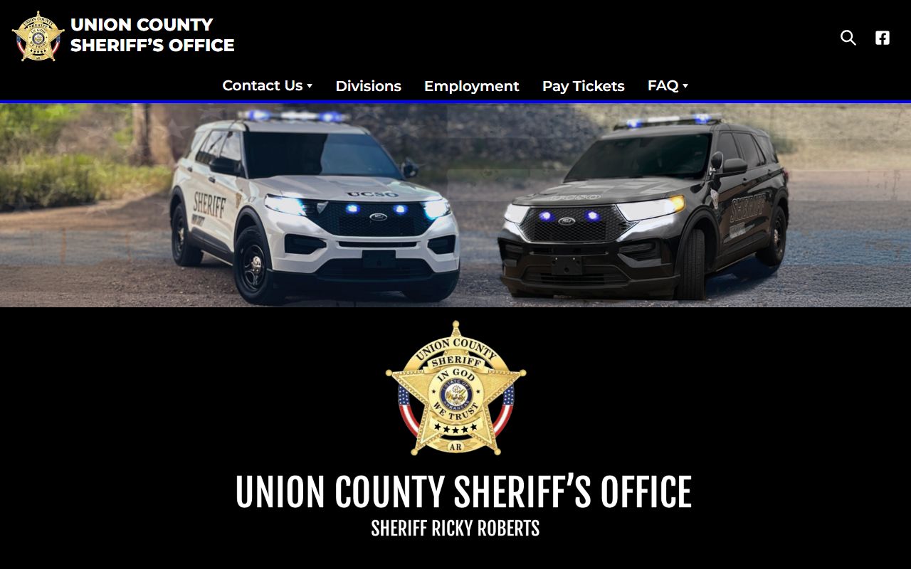 Union County Sheriff website for Union County jail mugshots